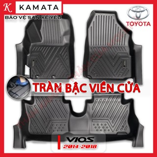 Thảm lót sàn ô tô Toyota Vios 2014 - 2018 khuôn đúc TPV (1 bộ 3 tấm) KAMATA