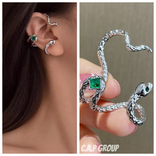 Khuyên tai Rắn vành tai kẹp không xỏ lỗ nữ hoa tai bông tai sang chảnh Hàn Quốc hình con Rắn