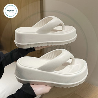 Dép Xỏ Ngón Nữ đế cao 7cm tăng chiều cao đúc nguyên khối chống nước chống trơn trượt  đi chơi, đi biển, đi mưa GT6