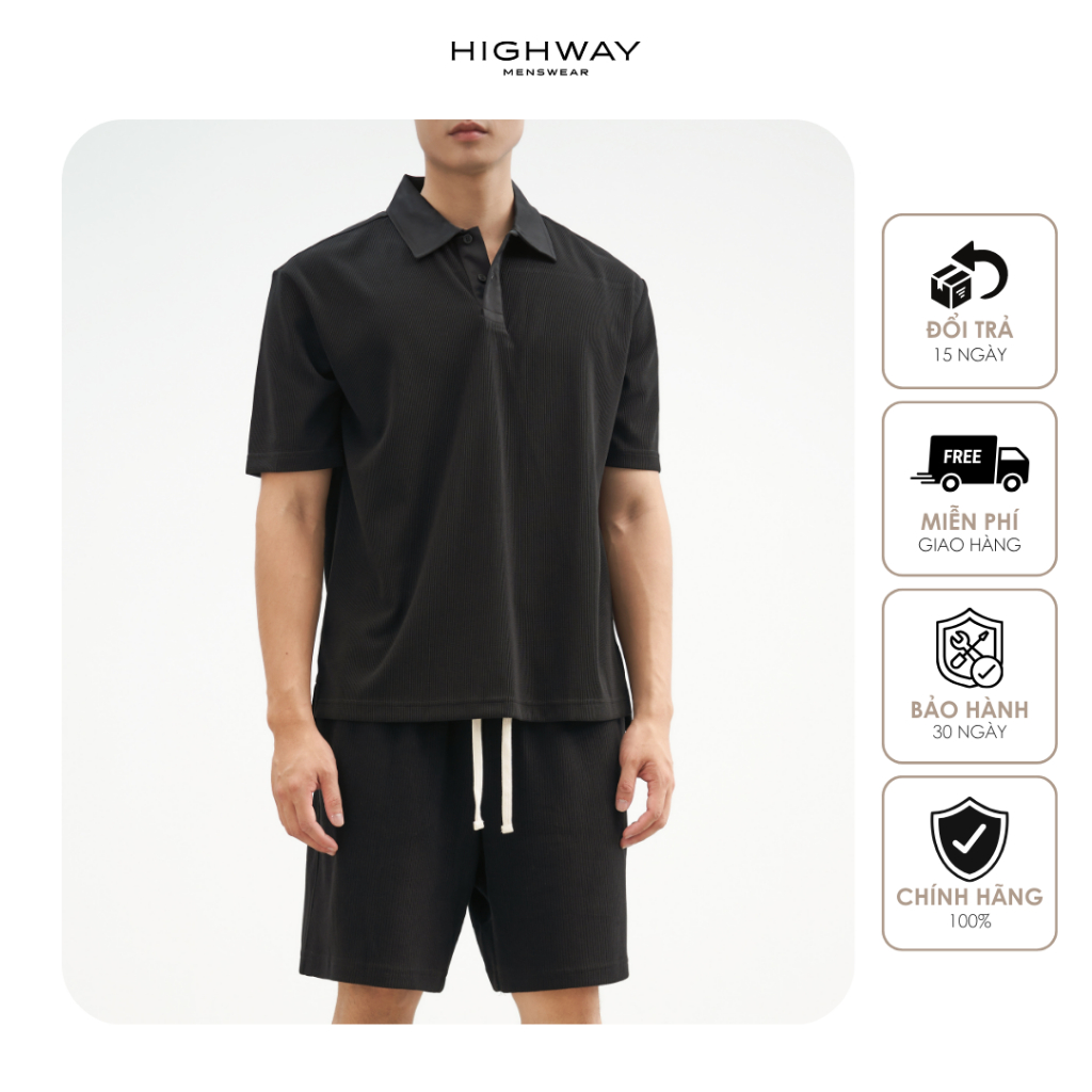 Áo polo nam sợi tổng hợp pha Polyester Hàn Quốc Highway (Menswear) Ralph