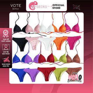 Bikini gecko 2 mảnh xốp nhật tam giác truyền thống 2m37-a