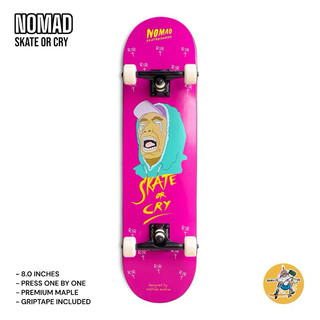 Ván trượt skateboard chuyên nghiệp châu âu - nomad skate or cry complete 8.0