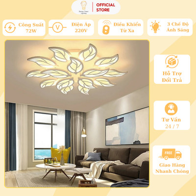 Đèn Ốp Trần Energy Green Lighting Hình 15 Lá NT026 - Decor Trang Trí Phòng Khách / Phòng Ngủ