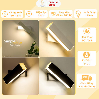 Đèn Gắn Tường Energy Green Lighting Xoay Góc Chiếu 180 Độ DT-2245 -  Decor Trang Trí Phòng Ngủ