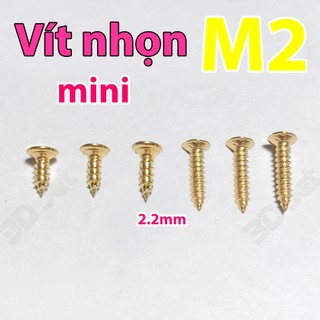 20 vít xoắn M2, vít nhọn, vít mini, ốc mini, vít gỗ, ốc 4 cạnh, vit đuôi cá, oc vit, vít đuôi cá, oc mini, vit nho,ocvit
