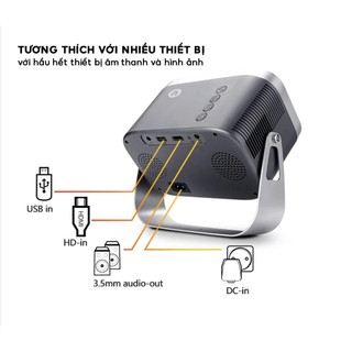 Máy Chiếu Velasboost Velaspro, Lấy Nét Điện Tử Cho Độ Phân Giải 1080P HD, Wifi 6, Bluetooth 5.2, máy chiếu mini