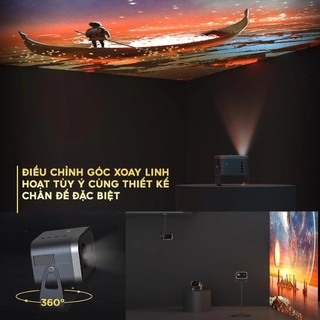 Máy Chiếu Velasboost Velaspro, Lấy Nét Điện Tử Cho Độ Phân Giải 1080P HD, Wifi 6, Bluetooth 5.2, máy chiếu mini