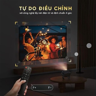 Máy Chiếu Velasboost Velaspro, Lấy Nét Điện Tử Cho Độ Phân Giải 1080P HD, Wifi 6, Bluetooth 5.2, máy chiếu mini