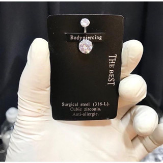  Khuyên Xỏ Rốn 2 Đầu Đá Tròn An Toàn Không Gỉ 