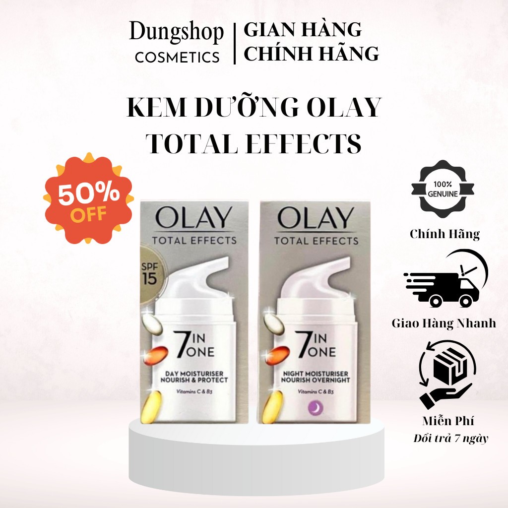 Olay Kem chống lão hoá UK- kem dưỡng ngày đêm Olay Total Effects Anti-Ageing 7in1