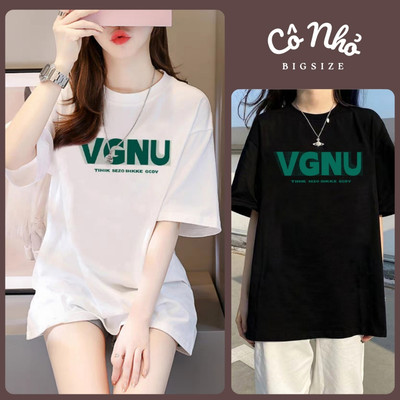 Áo Thun Bigsize Nữ Form Rộng Tay Ngắn In Chữ Basic Vải Cotton Dễ Phối Đồ Năng Động A59