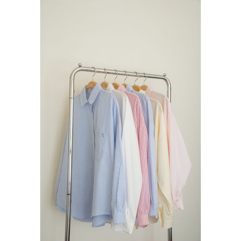 Áo sơ mi tay dài nữ NAKEDbyV sơmi rộng thoáng mát ít nhắn BASIC SHIRT | BigBuy360 - bigbuy360.vn