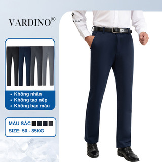 Quần tây nam co giãn cao cấp VARDINO công sở màu xanh than chất liệu, không nhăn thoáng mát, thoải mái vận động A1724