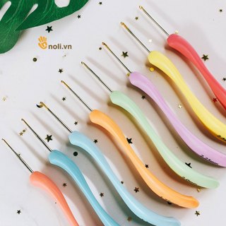 Bộ kim móc cán cong 8 cây - Móc sợi