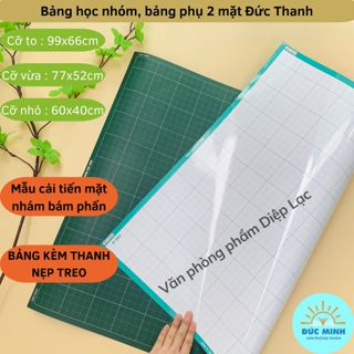   sẵn  Bảng phụ 2 mặt KÈM NẸP treo MẪU CẢI TIẾN,bảng học nhóm 3 cỡ mặt bám phấn vpp Diệp Lạc 
