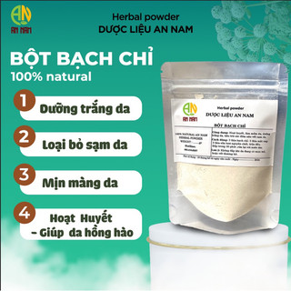 Bột Bạch chỉ - Bột Mặt Nạ Dưỡng Trắng Da  giúp da hồng hào mờ thâm sạm.