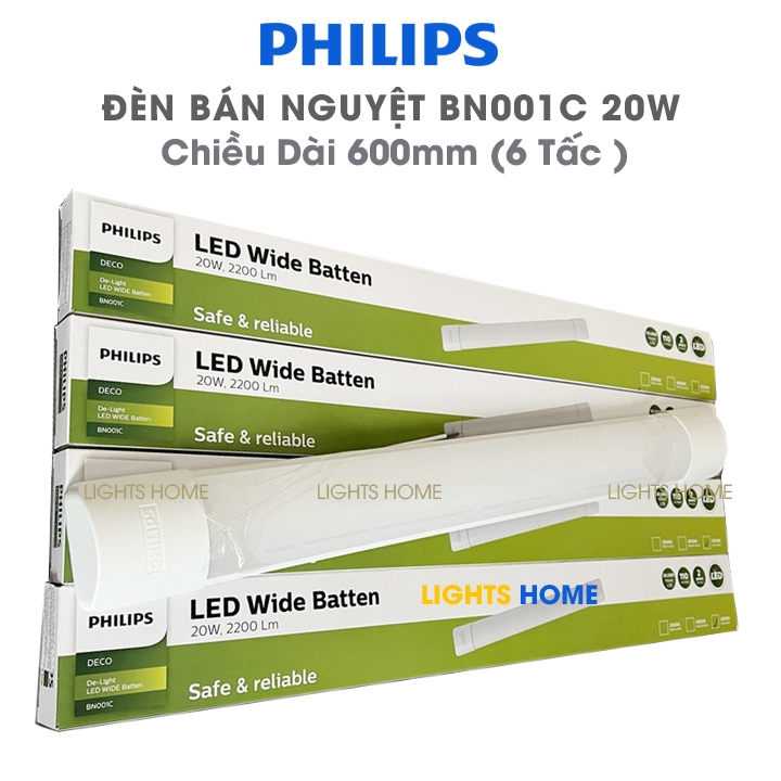 Đèn bán nguyệt Philips 0m6 LED BN001C 20W - Chất lượng sáng cao, hiệu suất vượt trội