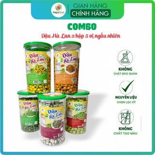 Combo ngẫu nhiên 3 hộp đậu hà lan 330g - tặng 01 bắp rang bơ 75g- đồ ăn vặt hải phòng