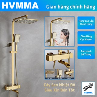 Bộ Cây Sen Tắm nhiệt độ (cần vuông, bát vuông) Màu sắc bóng đẹp - Nhà Cung Cấp HVMMA
