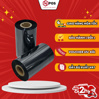 Mực in mã vạch, cuộn mực Wax Ribbon Giba ( Premium )