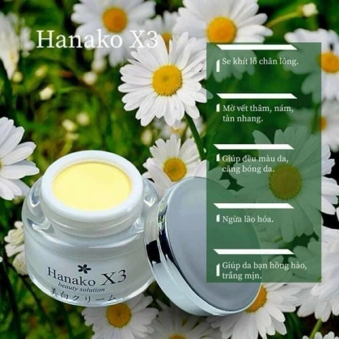 Kem Face Hanako X3 Nhật Bản - Kem Hanako  Dưỡng Trắng Da Mặt Chống Lão Hóa Da, Dưỡng Trắng Da Hiệu Quả