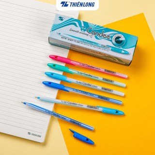 Combo 5 bút bi tl-090 xanh