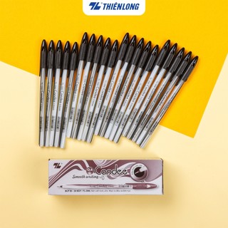 Bút bi Thiên Long TL-090, Bút bi Candee ngòi 0.6mm có nắp đậy, mực xanh/đỏ/đen, trọng lượng nhẹ, nét viết êm, mượt