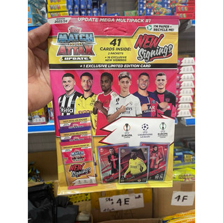 [ Update Multipack 1 ] Túi Thẻ Cầu Thủ Bóng Đá Match Attax Update Mega Multi Pack #1 mùa 2023/24 23/24( 41 Thẻ )