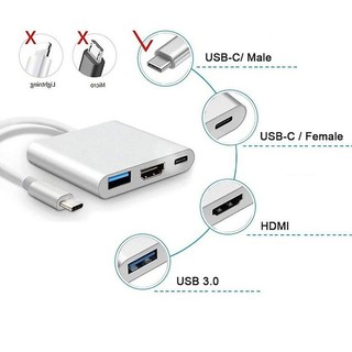 Cáp chuyển Type-C ra HDMI và 1 cổng USB 3.0