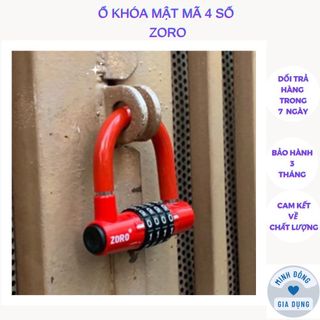 Ổ khóa mật mã 4 số zoro -khóa mật mã chữ u - khóa thay đổi mật mã theo ý muốn