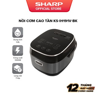 Nồi Cơm Điện Cao Tần Cảm Ứng Sharp 1.8L KS-IH191V-BK/GL - Hàng chính hãng bảo hành 12 tháng