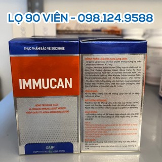 [Chính hãng] IMMUCAN lọ 90 viên-Đông trùng hạ thảo và các loại nấm quý-Hỗ trợ tăng cường sức đề kháng