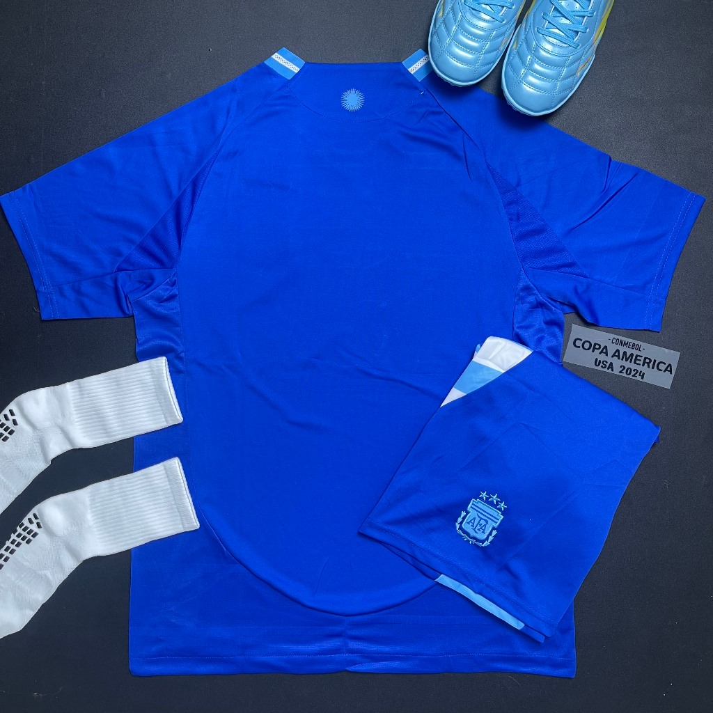 bộ quần áo bóng đá ARGENTINA Euro 2024 vải Thailand cao cấp