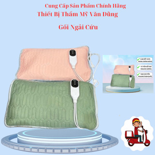 Gối ngải cứu | gối chườm nóng ngải cứu cắm điện | hương thơm thảo mộc giúp giảm đau nhức cổ vai