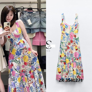 Đầm midi họa tiết TQXK mẫu mới 2024 hot girl thời trang thanh lịch du lịch đi chơi | Order