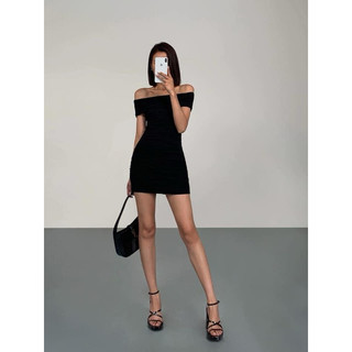 Đầm body dáng ngắn trễ vai  Bigsize 40-120kg |THU TUYỀN|