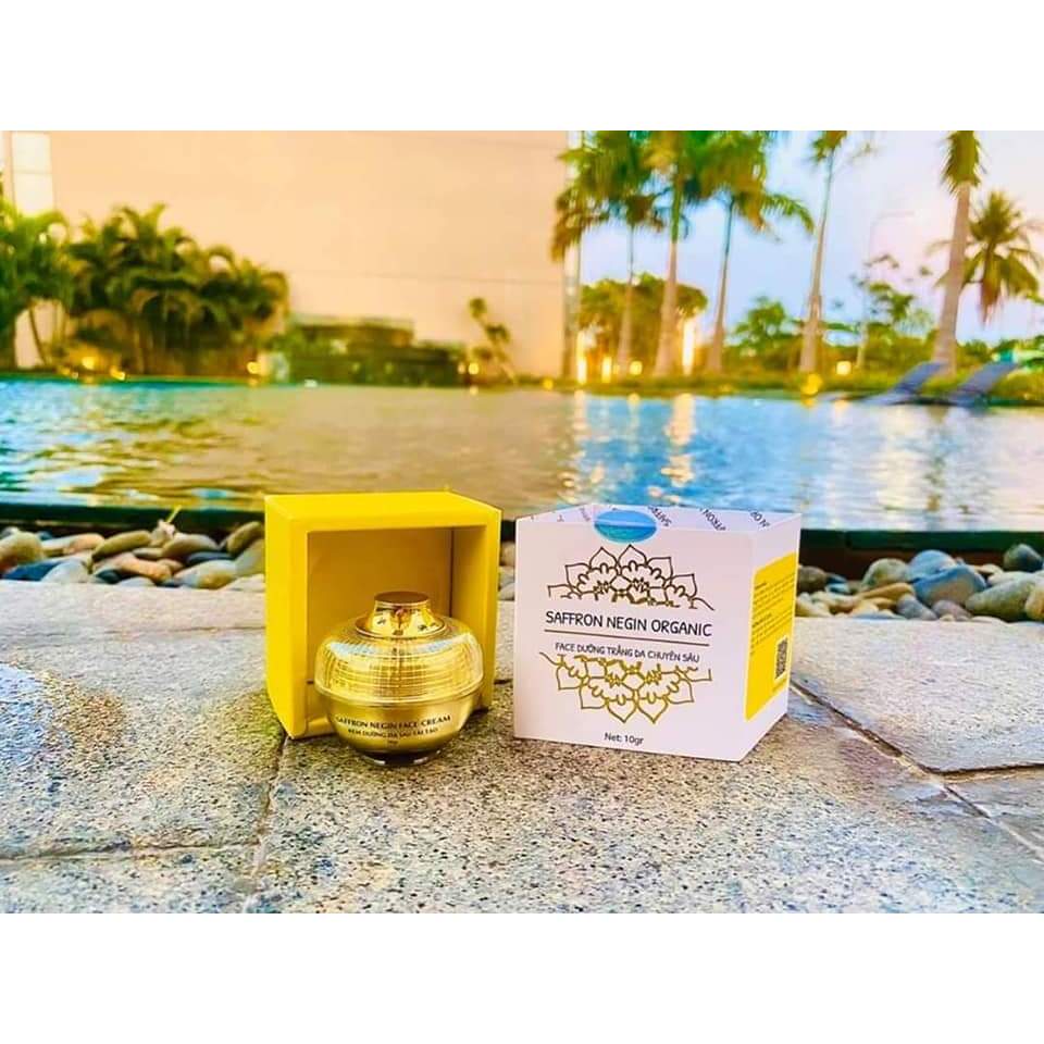 Kem Face Dưỡng Trắng Da Mặt Chuyên Sâu Saffron Negin Organic 10gr - Dưỡng Trắng Da, Nâng Tone Chống Nắng
