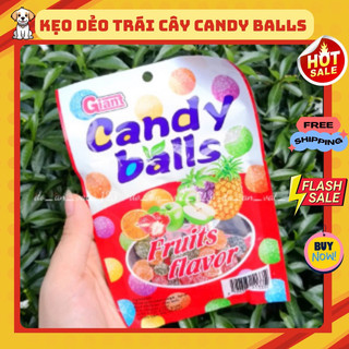 Kẹo dẻo trái cây candy balls gói to, kẹo dẻo ngọt lịm