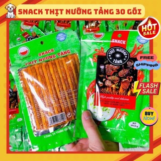 Bịch 30 Gói Snack Thịt Nướng Tảng Bà Tuyết Diamond, nem nướng phên Que Tăm Cay Tuổi Thơ