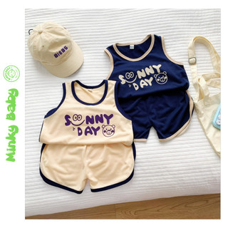 Quần Áo Bé Trai Bộ Ba Lỗ Sunny Day Cotton Cao Cấp Từ 7-28kg - MINKY BABY