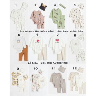 Set sơ sinh HM UK/ US /ES/ CN/JP chính hãng sz từ 1-2m đến 6-9m
