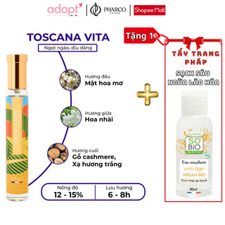 Nước hoa nữ ADOPT TOSCANA VITA EDP 30ml chính hãng Pháp hương hoa nhài ngọt ngào, quyến rũ sang trọng lưu hương lâu