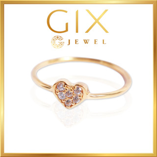 Nhẫn mạ vàng kiểu trái tim đính đá nữ tính sang trọng Gix Jewel SPGN96