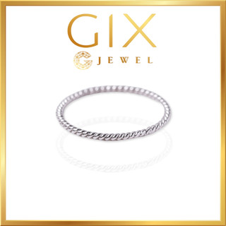 Nhẫn ngón út đai xoắn bạc mạ vàng thời trang Gix Jewel N63