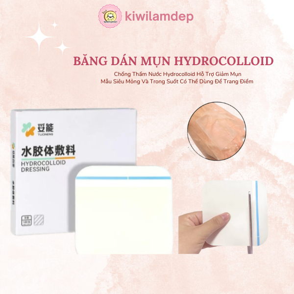 (SẴN) Miếng Dán Mụn Hydrocolloid Chống Thấm Nước Siêu Mỏng Trong Suốt 10x10cm