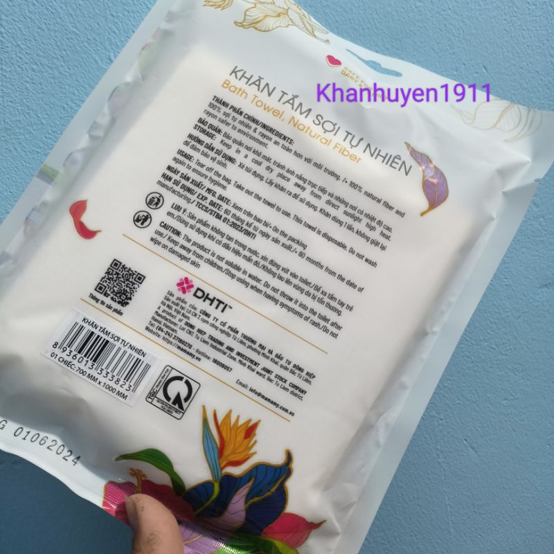 Khăn tắm sợi tự nhiên Mamamy Tropical