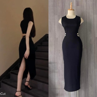 Đầm body dáng dài sát nách   hở lưng cột dây  Bigsize 40-120kg |THU TUYỀN|