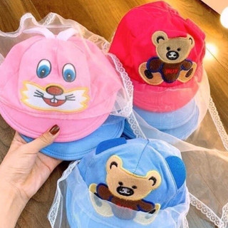 Mũ sơ sinh kèm khăn von cản gió cho bé