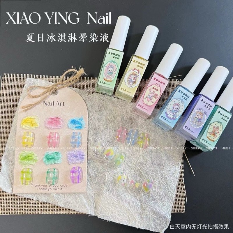 Cồn Loang Sữa Set 6 Chai Màu Pastel