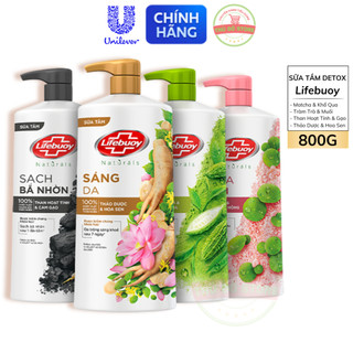 Sữa tắm lifebuoy detox sạch sâu bụi mịn thiên nhiên - chai 800g